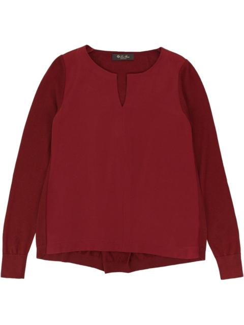 Loro Piana V-neck silk blouse