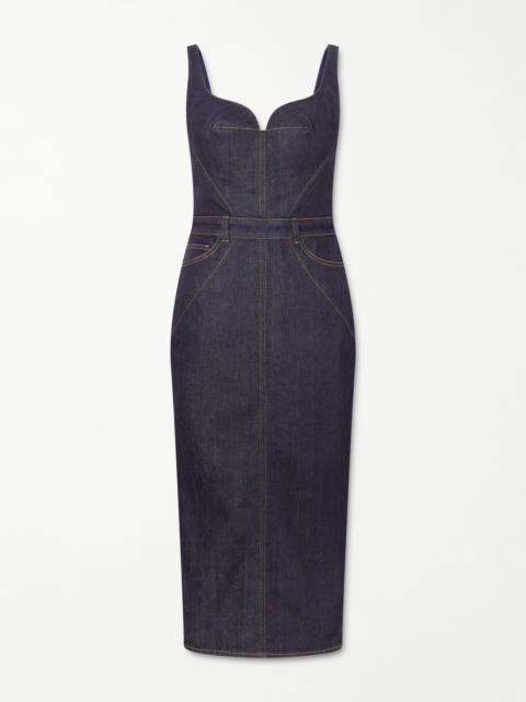 Givenchy Paneled Denim Midi Dress