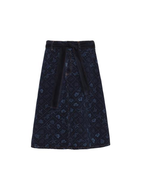 See by Chloé PRINTED DENIM SKIRT