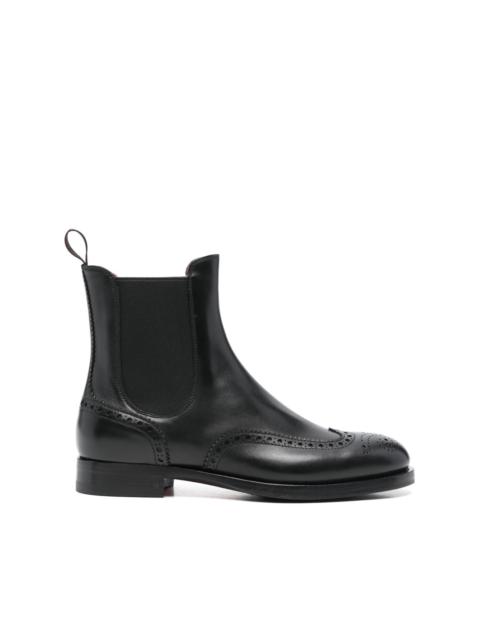 Santoni brogue-detail chelsea boots