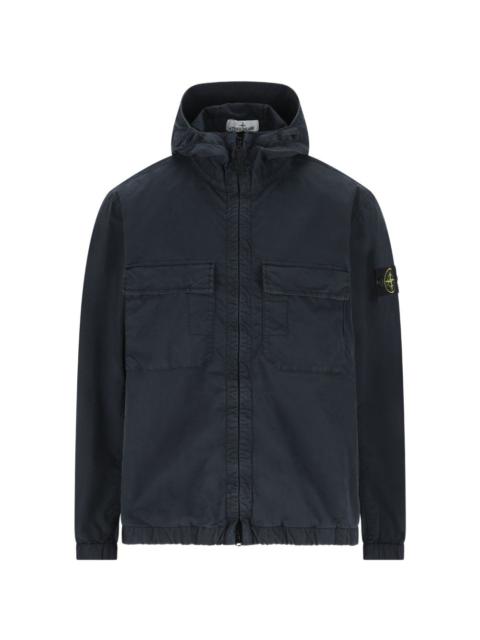 Stone Island chest-pocket hooded jacket