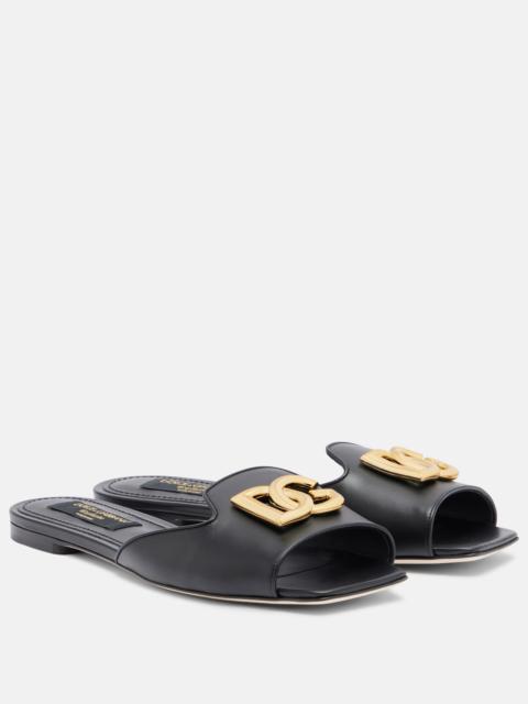 Dolce & Gabbana Abaya DG leather mules