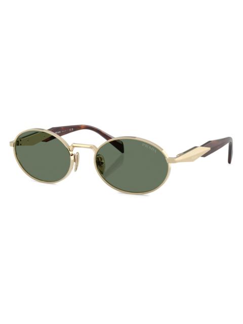 Prada Men's 55MM Oval Sunglasses - Dark Green