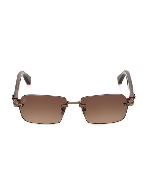 Christian Louboutin Men's 55MM Rimless Sunglasses - Brown