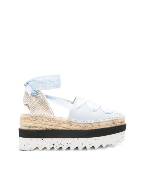 Stella McCartney platform ribbon espadrilles