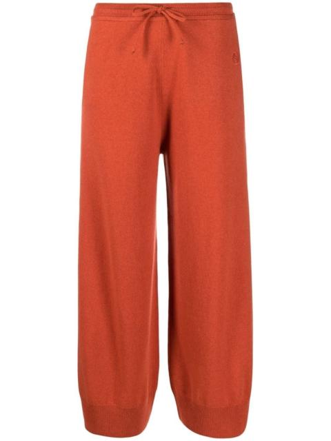 drawstring knitted trousers