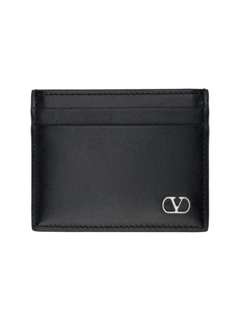 Valentino Black Vlogo 서명 카드 홀더
