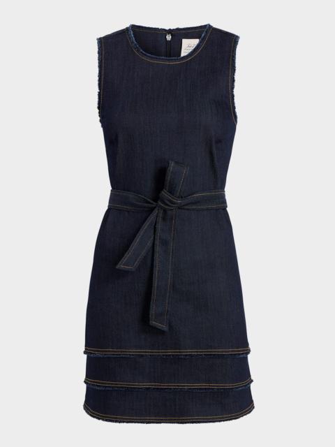 Cinq à Sept Mindie Sleeveless Denim Mini Dress
