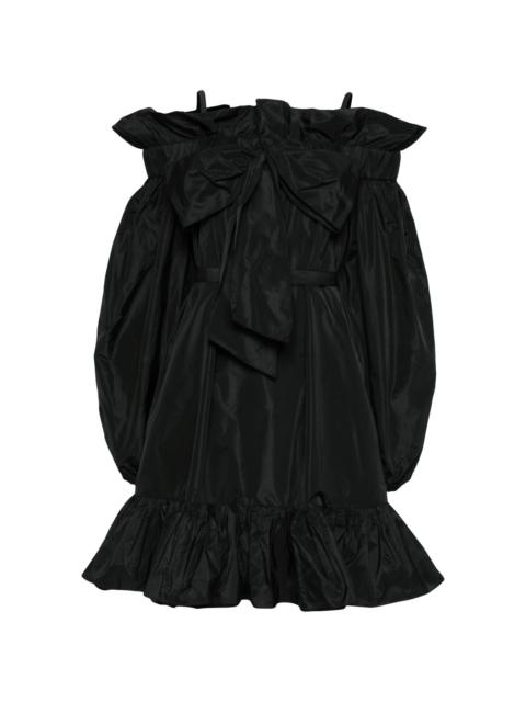PATOU ruffled cold-shoulder minidress