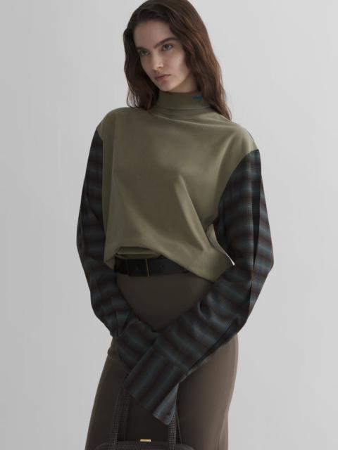 MUGLER kaki shirt sleeves t-shirt