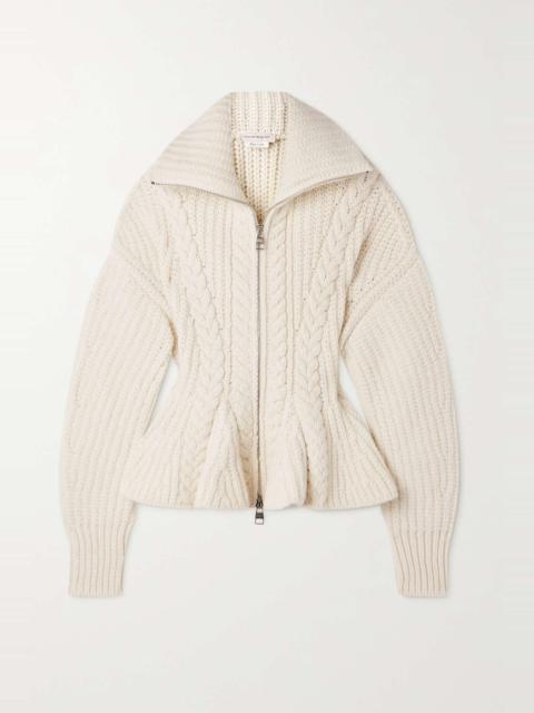 Alexander McQueen Cable-knit wool-blend cardigan