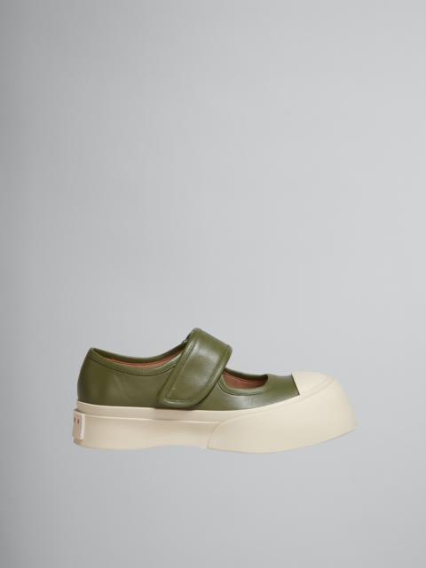 Marni GREEN NAPPA LEATHER PABLO MARY-JANE SNEAKER