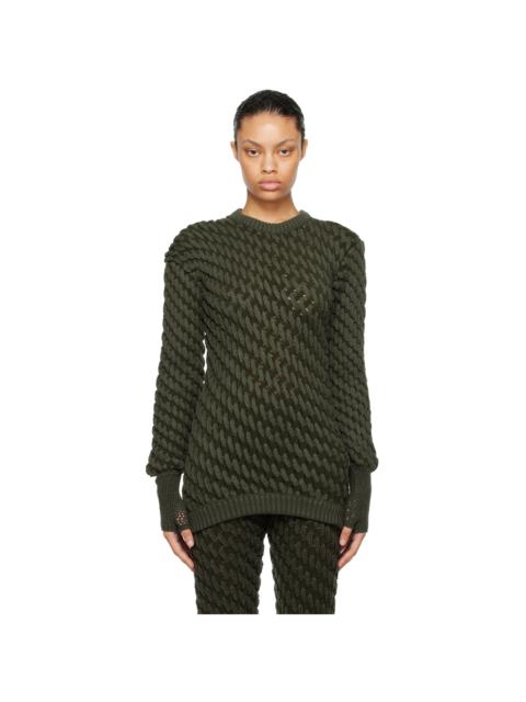 ISA BOULDER SSENSE Exclusive Khaki Cereal Sweater