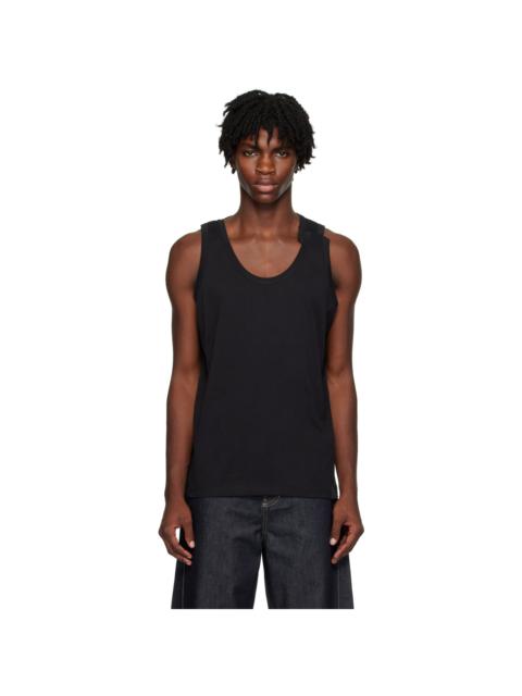 MARINA YEE Black Deconstructed Tank Top