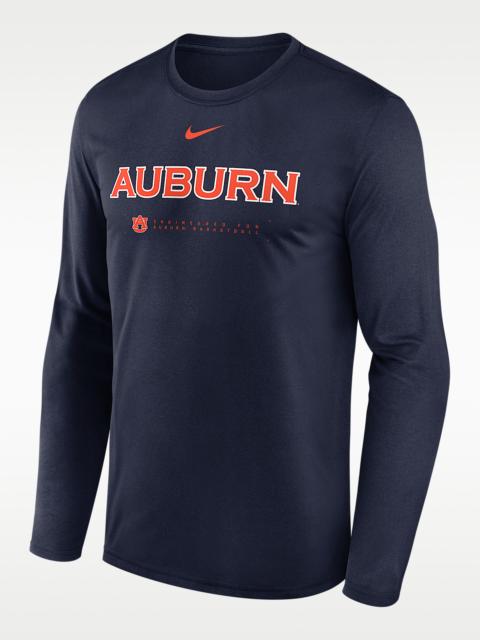 Nike Auburn Courtside Basketball Shootaround Legend Men's Nike Dri-FIT College Long-Sleeve T-Shirt