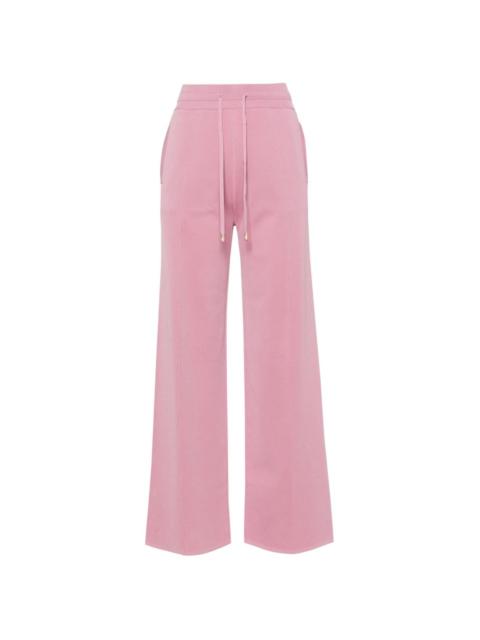 drawstring-wais knitted trousers