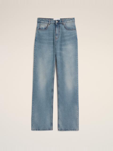 AMI Paris BLUE LARGE-FIT COTTON JEANS