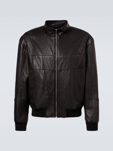 SAINT LAURENT Leather bomber jacket