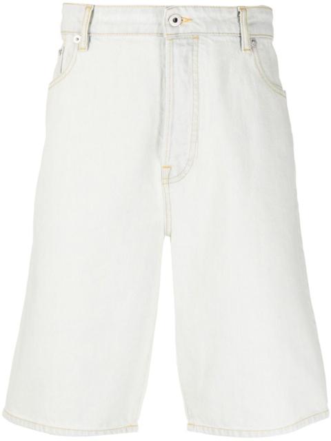 KENZO logo-embroidered denim shorts