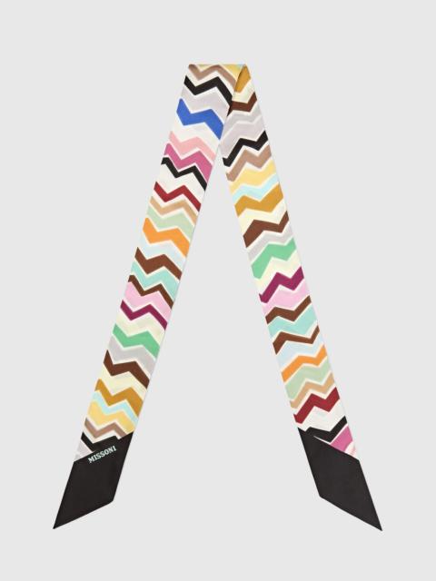 Missoni Silk scarf with irregular zig zag pattern