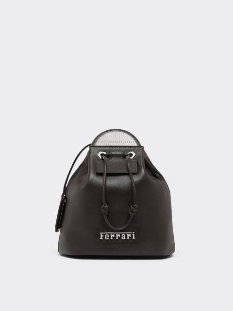 Ferrari Leather Bucket Bag