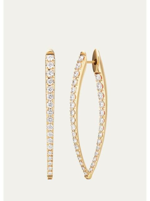 MELISSA KAYE 18K Yellow Gold Cristina Earrings with Pave Diamonds