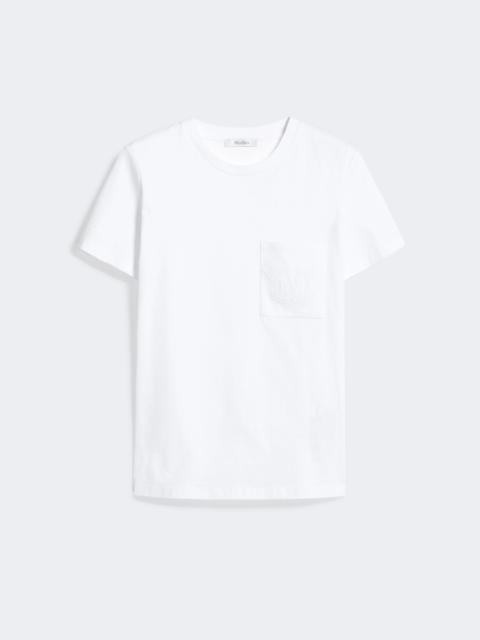 Max Mara PAPAIA Cotton jersey T-shirt - OPTICAL WHITE