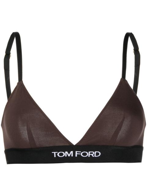 TOM FORD Black logo underband jersey bra