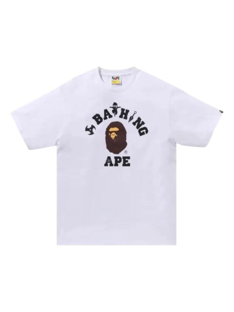 A BATHING APE® A Bathing Ape Ninja College Tee 'White' 1K72-110-132-WHITE