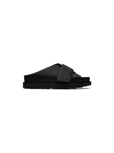 Jil Sander Black Cross-Strap Slides