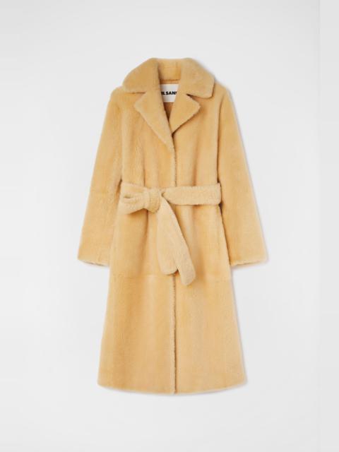 Belted Shearling Coat