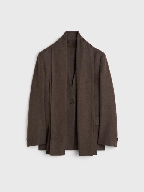 TOTEME Scarf lapel blazer taupe melange