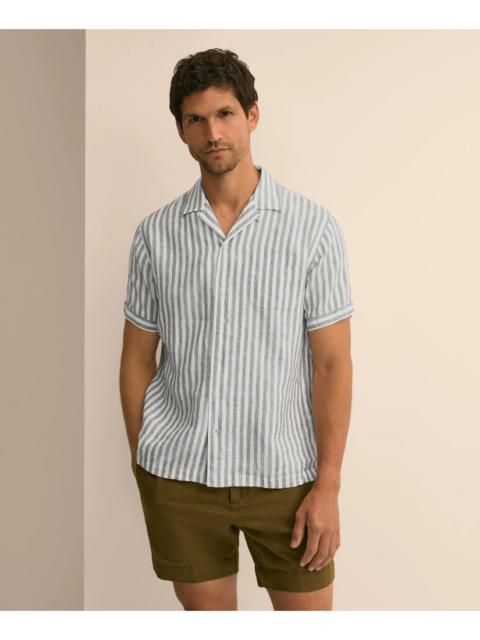 Brooks Brothers Irish Linen Short-Sleeve Camp Collar Sport Shirt