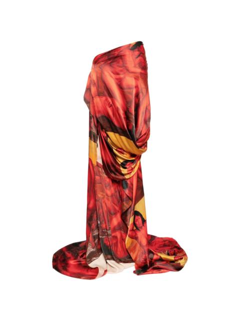 Sankuanz all-over graphic print skirt