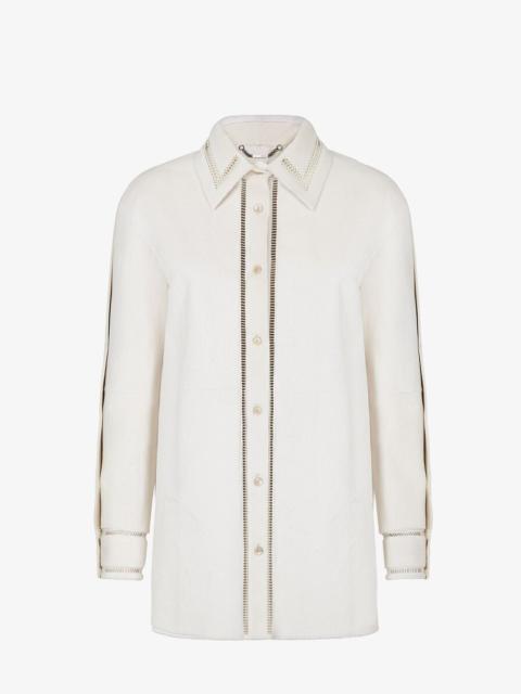 FENDI White mink shirt