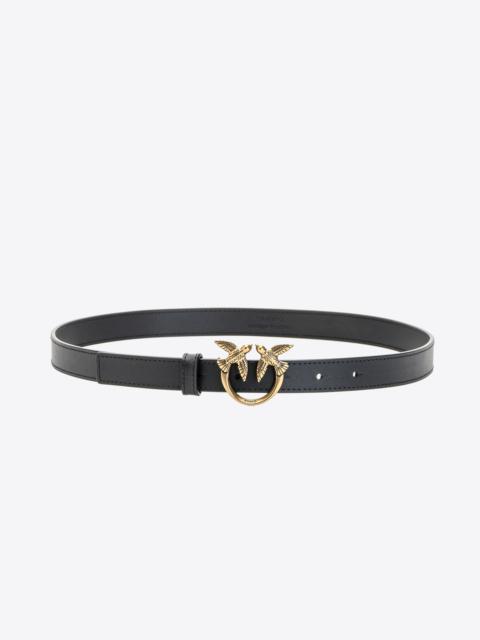 LOVE BIRDS THIN LEATHER BELT