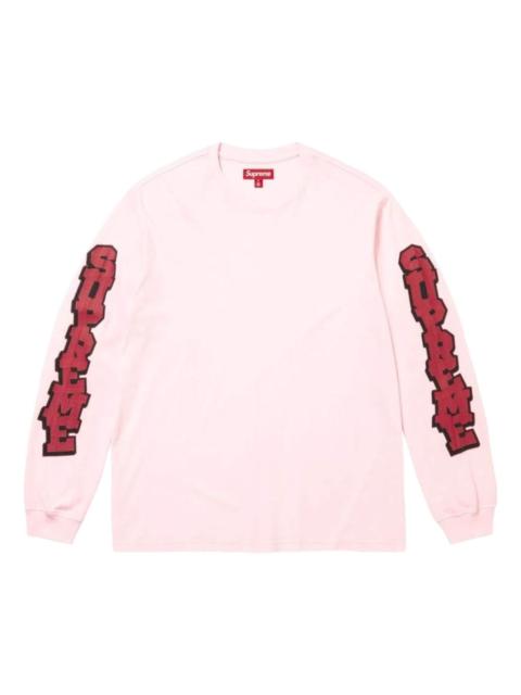 Supreme Supreme SS26 Cracked Sleeve L/S T-Shirt 'Washed Pink' SUP-SS26-042-PNK