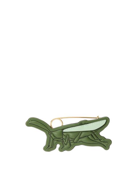 Loewe Grasshopper pin charm in calfskin and metal