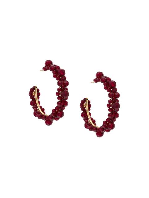 Simone Rocha crystal beaded Wiggle hoop earrings