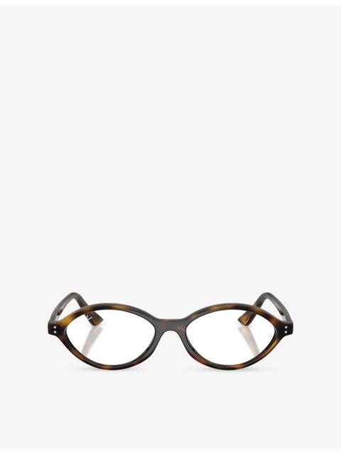Ray-Ban RB7265 Oval-Frame Tortoiseshell Acetate Optical Glasses
