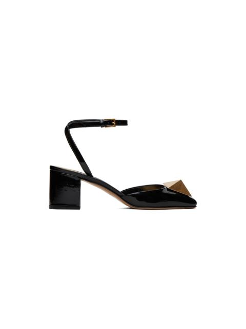 Valentino Black One Stud Patent Leather Heels