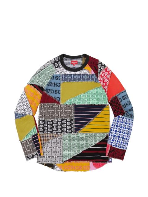 Supreme patchwork jacquard long-sleeves T-shirt