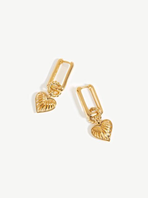 MISSOMA Ridge Heart Charm Earrings