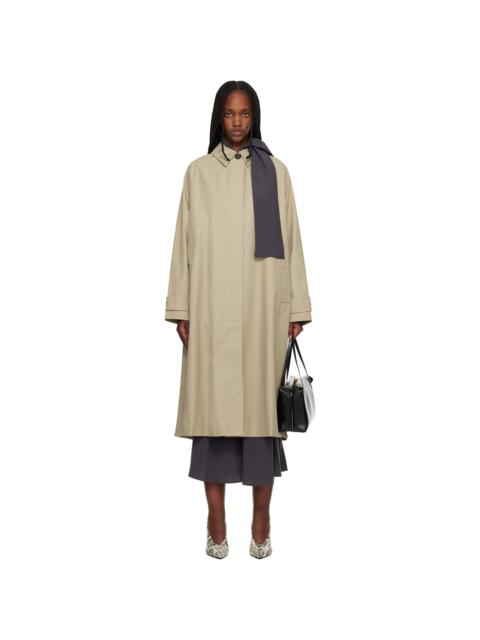Studio Nicholson Beige Holin Technical Cotton Trench Coat