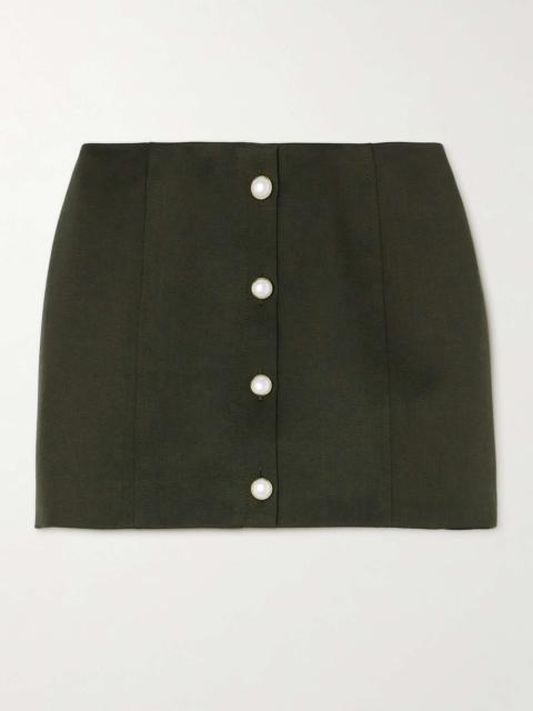 Alessandra Rich Wool-crepe mini skirt