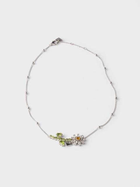 Prada Metal necklace with crystals