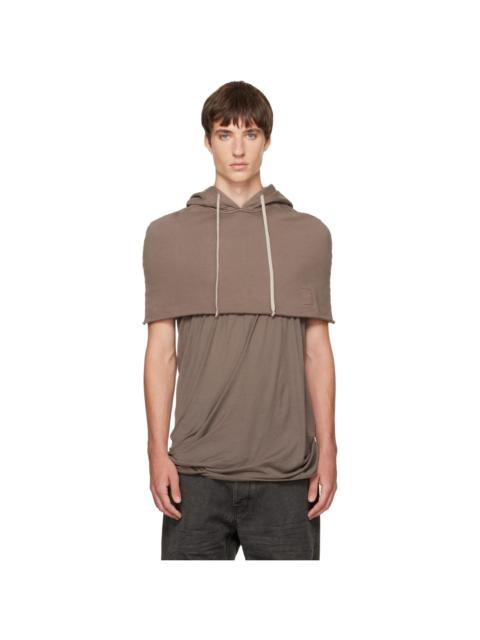 Rick Owens DRKSHDW Taupe Tower Hood Shrug
