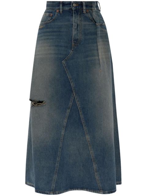 MM6 Maison Margiela Distressed Effect Skirt