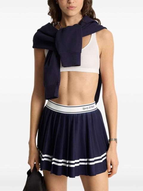 Sporty & Rich pleated stripe mini skirt