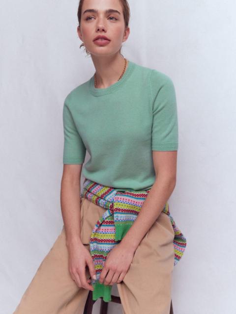 BODEN Eva Cashmere T-Shirt-Celadon Blue